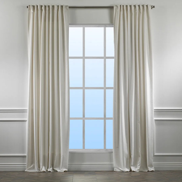 Lilijan Home & Curtain Extra Long and Extra Wide Faux Velvet Single